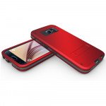 Wholesale Galaxy S6 Strong Armor Hybrid with Stand (Red)